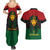 Personalized Pharaoh In Pan-African Colors Couples Matching Summer Maxi Dress and Hawaiian Shirt Ancient Egypt