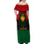 Personalized Pharaoh In Pan-African Colors Family Matching Off Shoulder Maxi Dress and Hawaiian Shirt Ancient Egypt - Wonder Print Shop