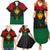 Personalized Pharaoh In Pan-African Colors Family Matching Summer Maxi Dress and Hawaiian Shirt Ancient Egypt - Wonder Print Shop