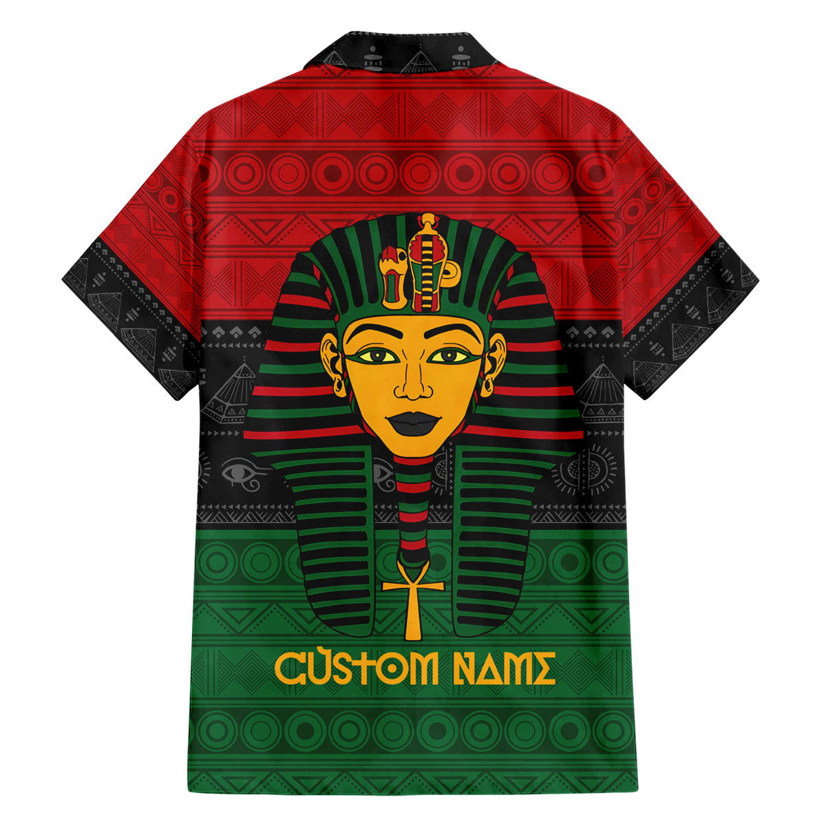 Personalized Pharaoh In Pan-African Colors Hawaiian Shirt Ancient Egypt - Wonder Print Shop