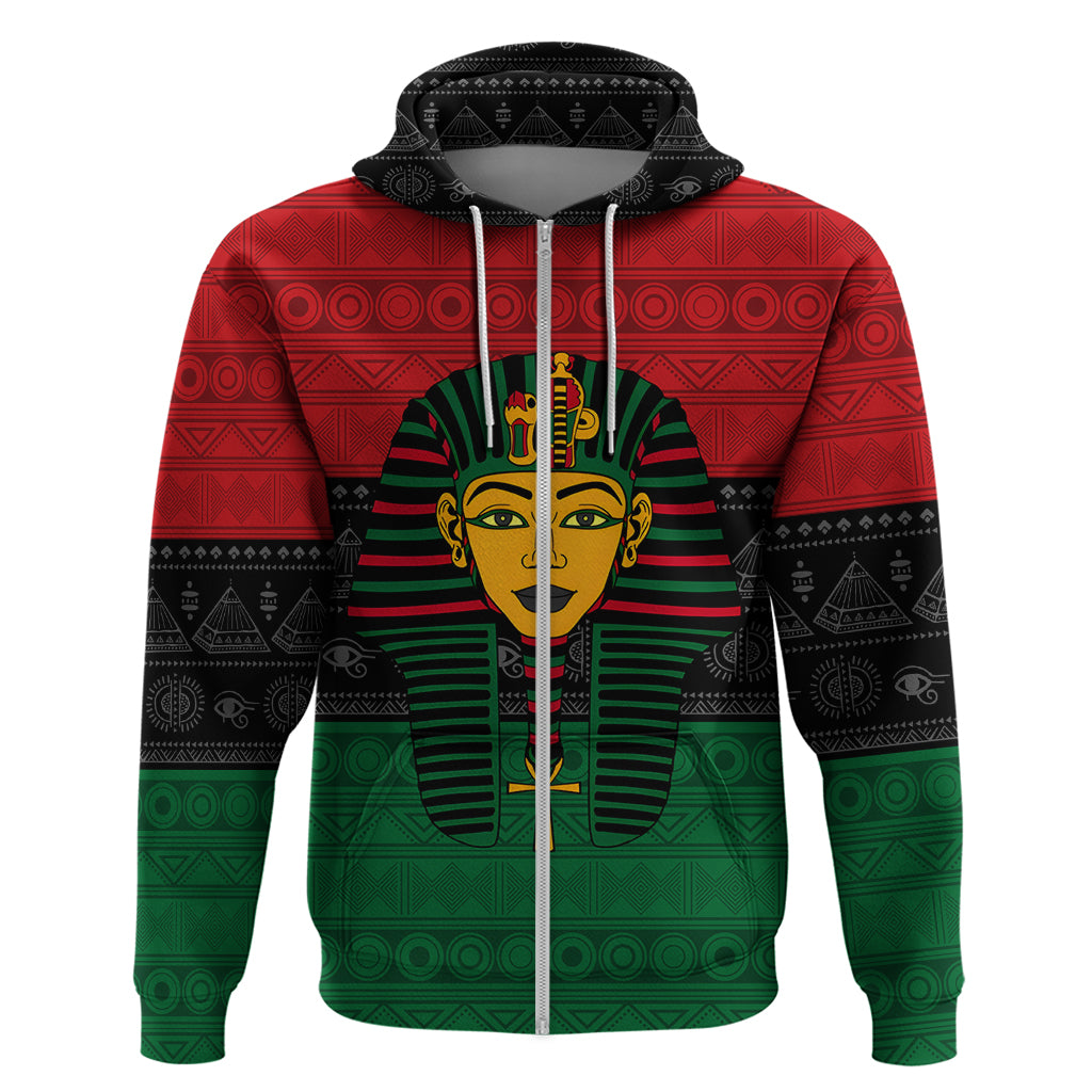 Personalized Pharaoh In Pan-African Colors Hoodie Ancient Egypt - Wonder Print Shop