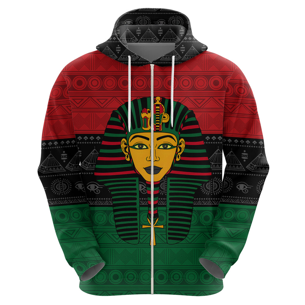 Personalized Pharaoh In Pan-African Colors Hoodie Ancient Egypt - Wonder Print Shop