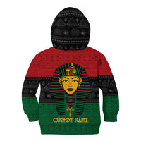 Personalized Pharaoh In Pan-African Colors Kid Hoodie Ancient Egypt - Wonder Print Shop