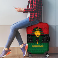 Personalized Pharaoh In Pan-African Colors Luggage Cover Ancient Egypt - Wonder Print Shop