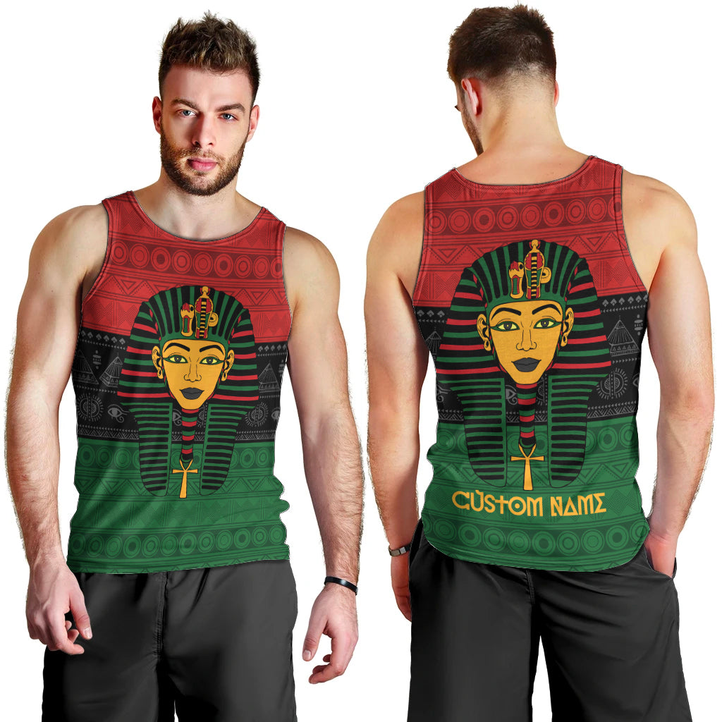 Personalized Pharaoh In Pan-African Colors Men Tank Top Ancient Egypt - Wonder Print Shop