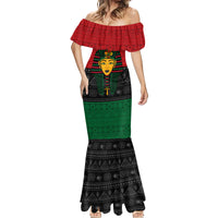 Personalized Pharaoh In Pan-African Colors Mermaid Dress Ancient Egypt - Wonder Print Shop