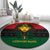 Personalized Pharaoh In Pan-African Colors Round Carpet Ancient Egypt