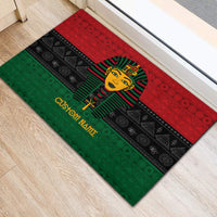 Personalized Pharaoh In Pan-African Colors Rubber Doormat Ancient Egypt - Wonder Print Shop