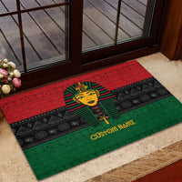 Personalized Pharaoh In Pan-African Colors Rubber Doormat Ancient Egypt - Wonder Print Shop