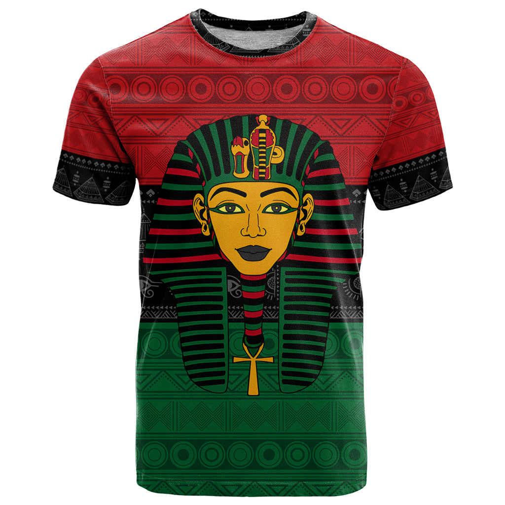 Personalized Pharaoh In Pan-African Colors T Shirt Ancient Egypt