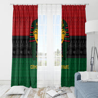 Personalized Pharaoh In Pan-African Colors Window Curtain Ancient Egypt - Wonder Print Shop