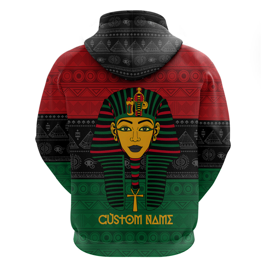 Personalized Pharaoh In Pan-African Colors Zip Hoodie Ancient Egypt - Wonder Print Shop