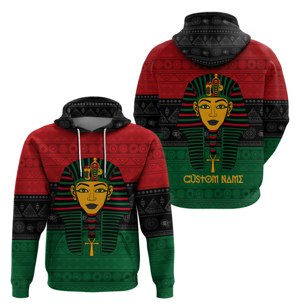 Personalized Pharaoh In Pan-African Colors Zip Hoodie Ancient Egypt - Wonder Print Shop