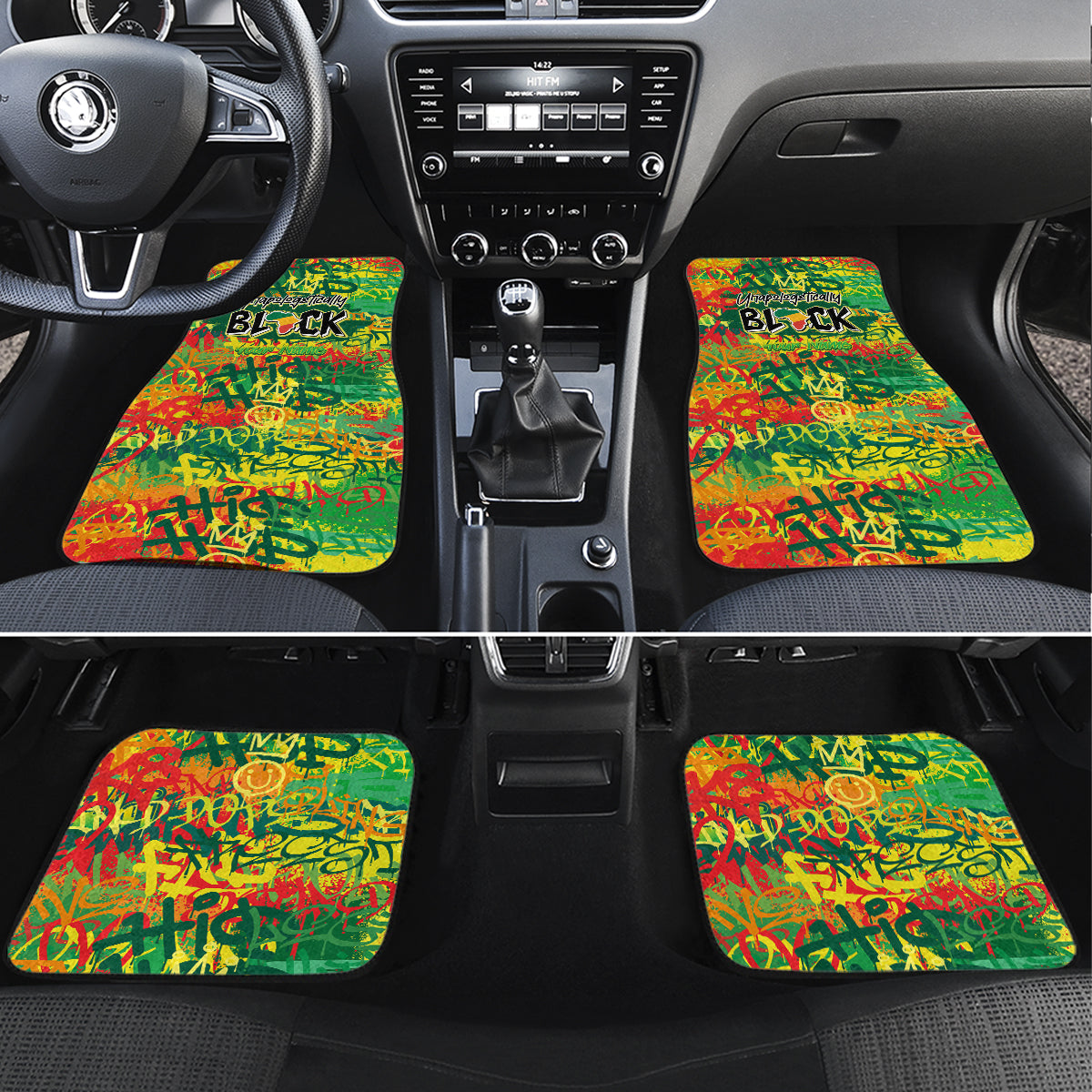 Personalized Colorful African Unapologetically Black Car Mats - Wonder Print Shop