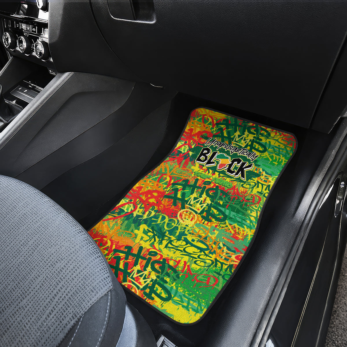 Personalized Colorful African Unapologetically Black Car Mats - Wonder Print Shop