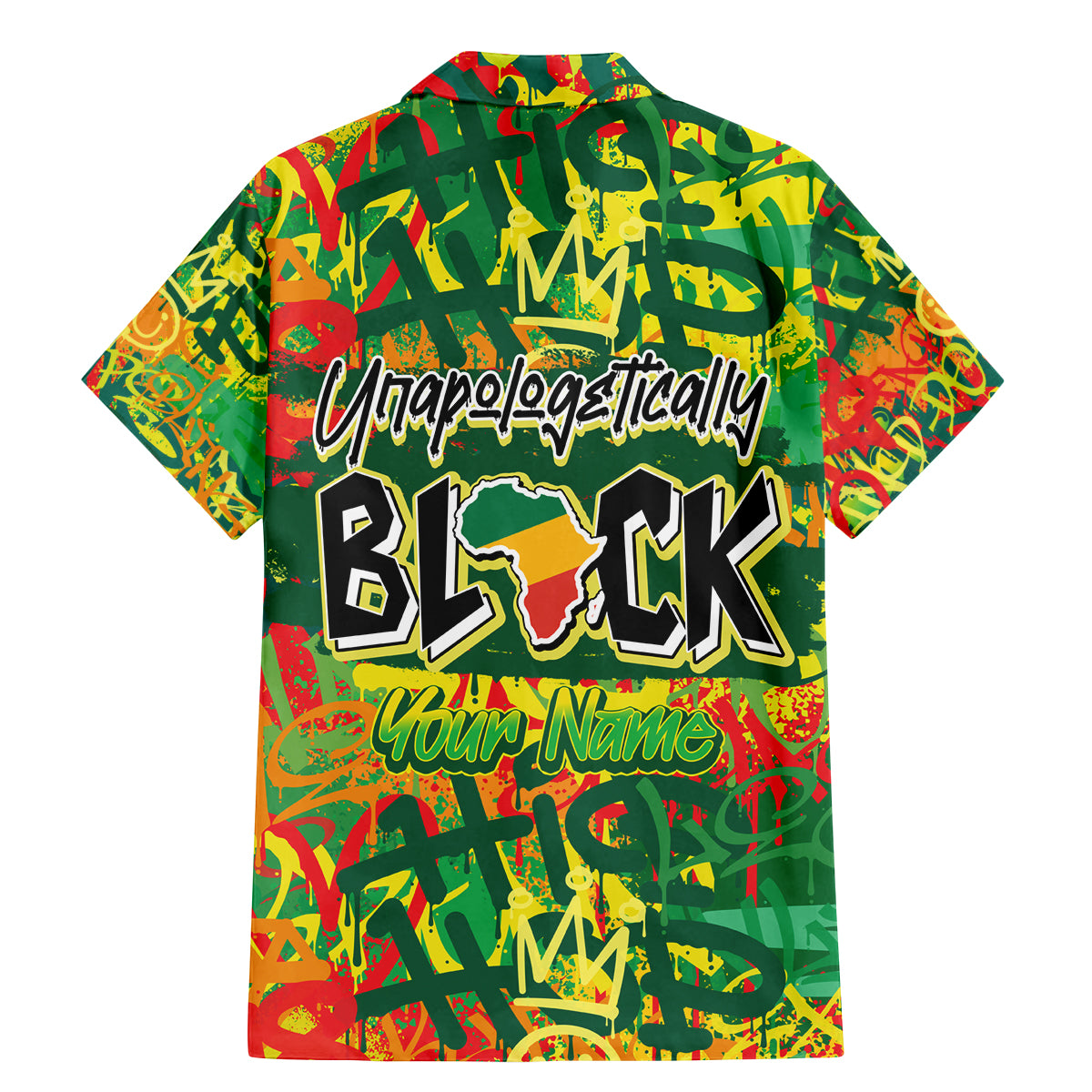 Personalized Colorful African Unapologetically Black Family Matching Mermaid Dress and Hawaiian Shirt - Wonder Print Shop