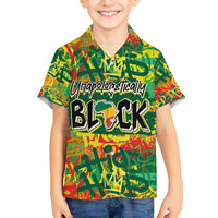 Personalized Colorful African Unapologetically Black Family Matching Off The Shoulder Long Sleeve Dress and Hawaiian Shirt - Wonder Print Shop