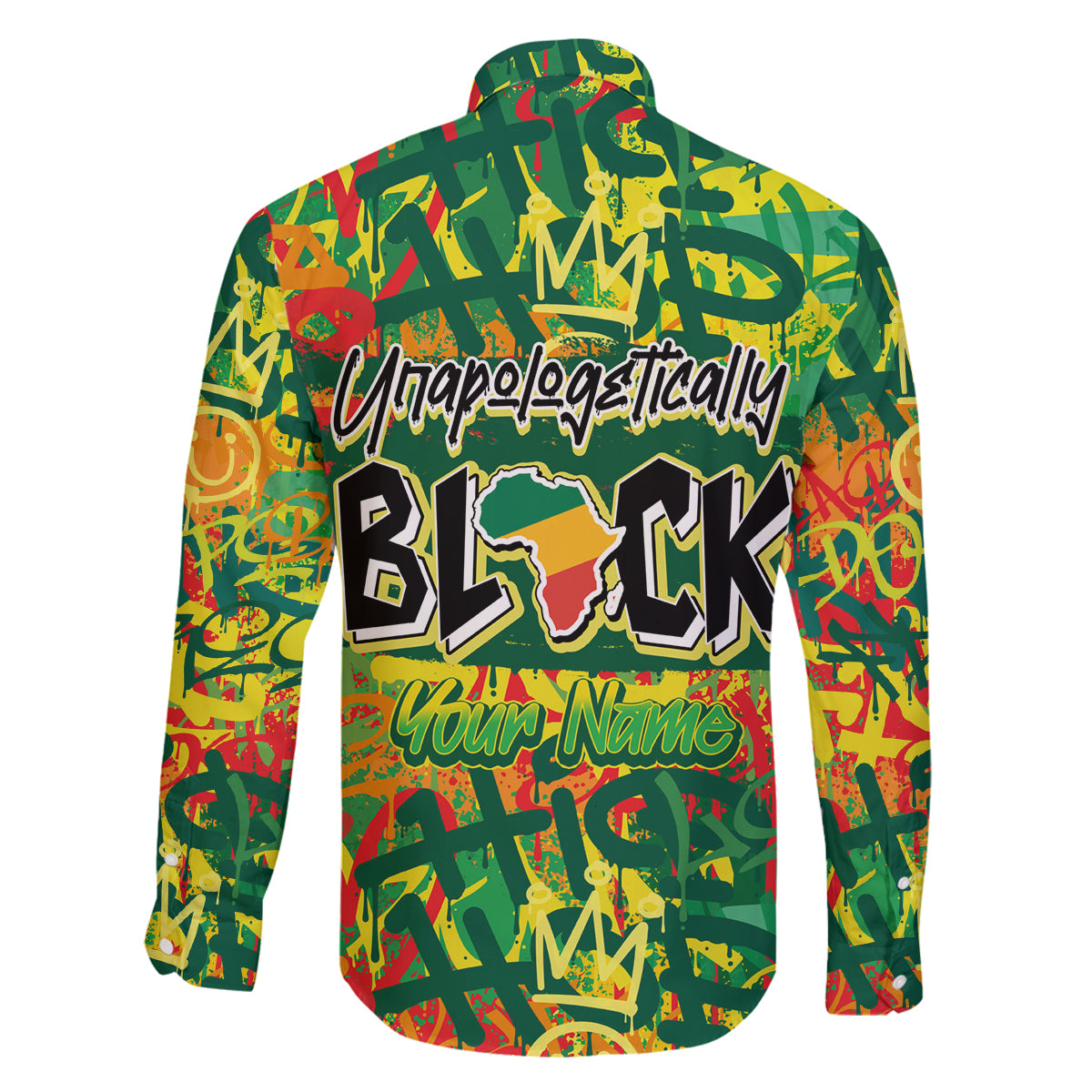 Personalized Colorful African Unapologetically Black Family Matching Puletasi and Hawaiian Shirt - Wonder Print Shop