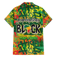 Personalized Colorful African Unapologetically Black Family Matching Short Sleeve Bodycon Dress and Hawaiian Shirt - Wonder Print Shop