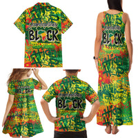 Personalized Colorful African Unapologetically Black Family Matching Tank Maxi Dress and Hawaiian Shirt - Wonder Print Shop