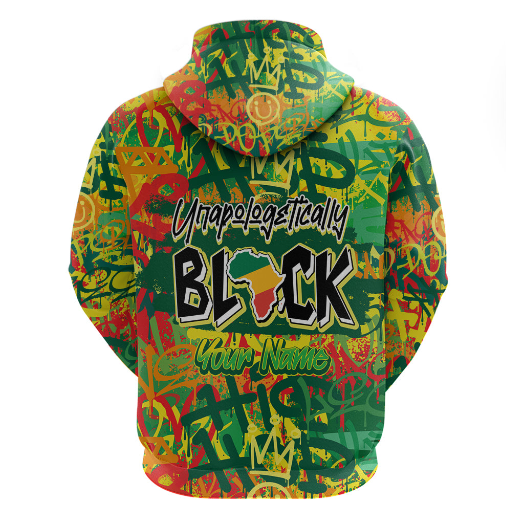 Personalized Colorful African Unapologetically Black Hoodie - Wonder Print Shop