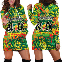 Personalized Colorful African Unapologetically Black Hoodie Dress - Wonder Print Shop