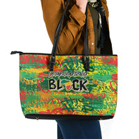 Personalized Colorful African Unapologetically Black Leather Tote Bag - Wonder Print Shop