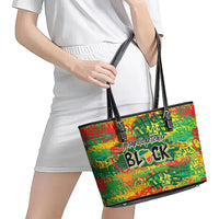 Personalized Colorful African Unapologetically Black Leather Tote Bag - Wonder Print Shop