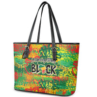 Personalized Colorful African Unapologetically Black Leather Tote Bag - Wonder Print Shop