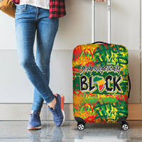 Personalized Colorful African Unapologetically Black Luggage Cover - Wonder Print Shop