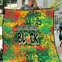 Personalized Colorful African Unapologetically Black Quilt - Wonder Print Shop
