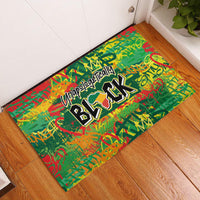 Personalized Colorful African Unapologetically Black Rubber Doormat - Wonder Print Shop