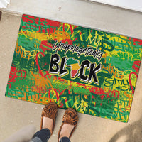 Personalized Colorful African Unapologetically Black Rubber Doormat - Wonder Print Shop