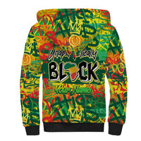 Personalized Colorful African Unapologetically Black Sherpa Hoodie - Wonder Print Shop