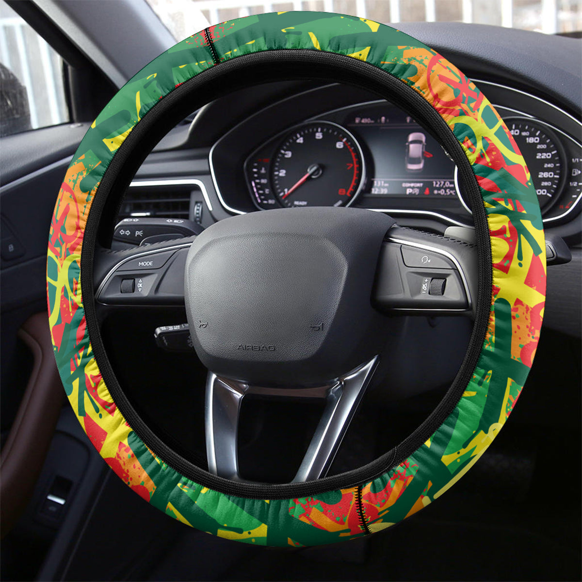 Colorful African Unapologetically Black Steering Wheel Cover - Wonder Print Shop