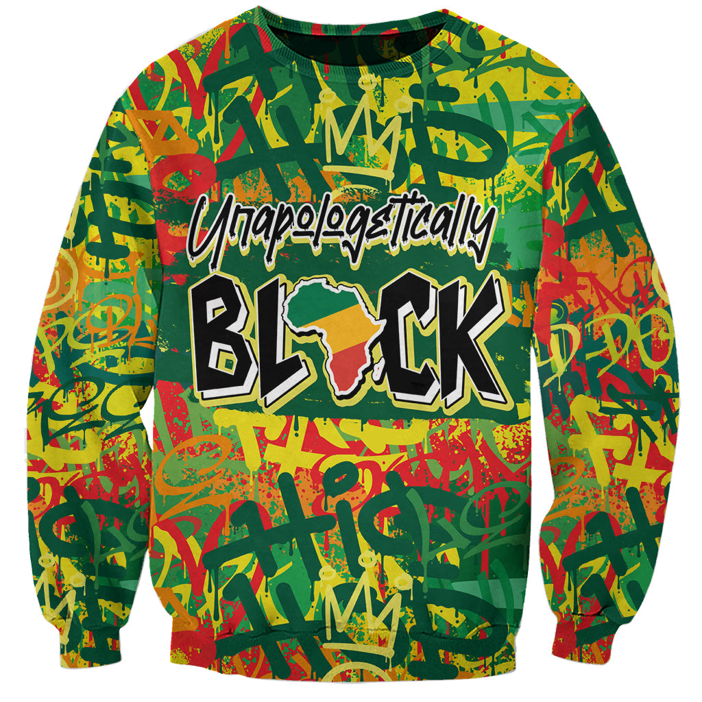 Personalized Colorful African Unapologetically Black Sweatshirt - Wonder Print Shop