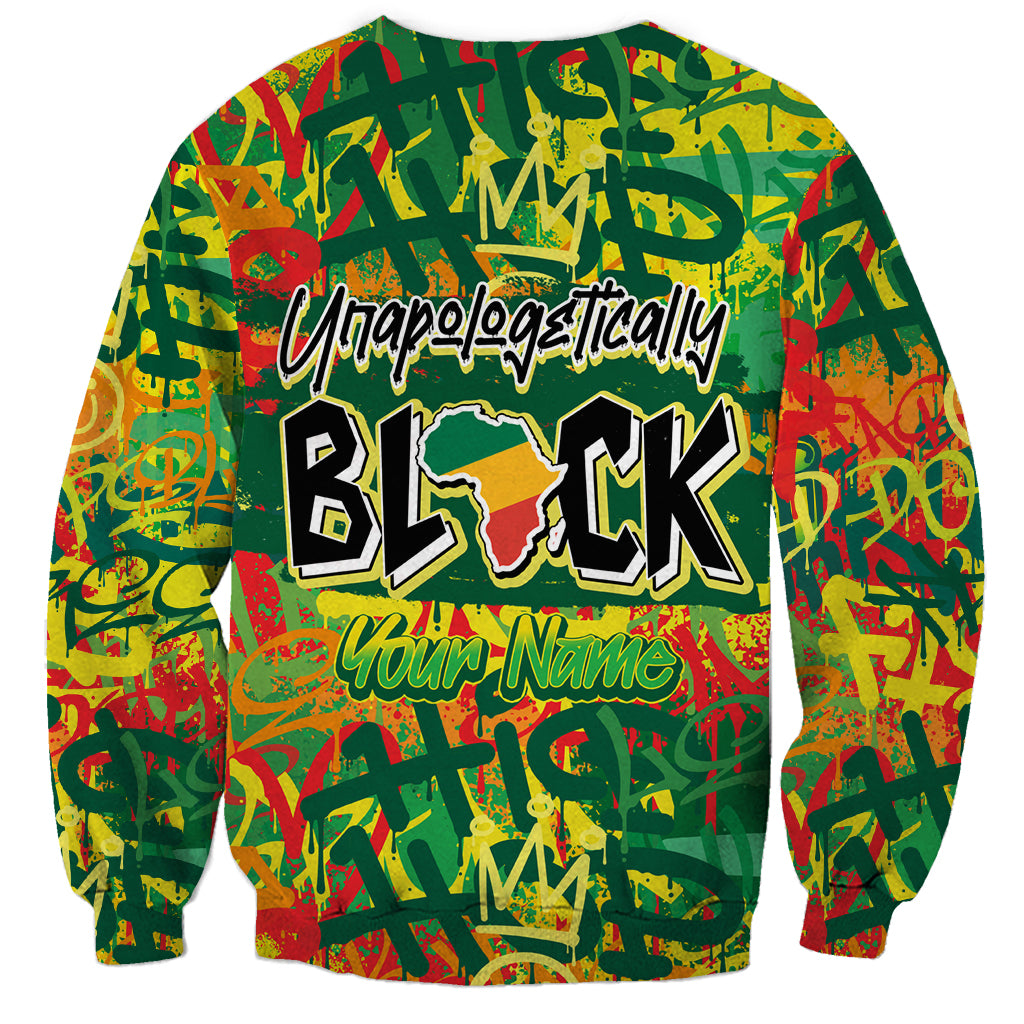Personalized Colorful African Unapologetically Black Sweatshirt - Wonder Print Shop