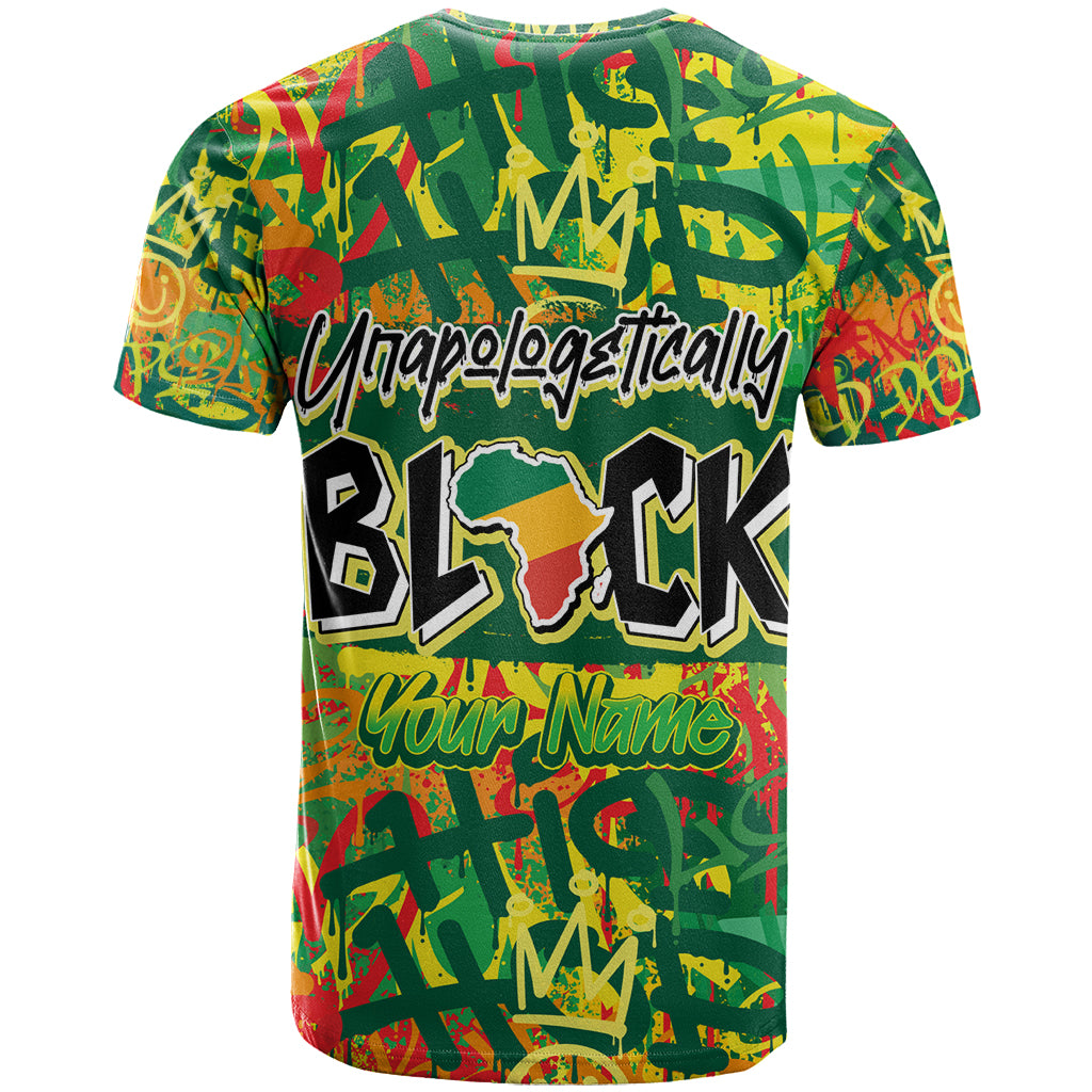 Personalized Colorful African Unapologetically Black T Shirt - Wonder Print Shop
