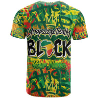 Personalized Colorful African Unapologetically Black T Shirt - Wonder Print Shop