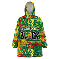 Personalized Colorful African Unapologetically Black Wearable Blanket Hoodie - Wonder Print Shop