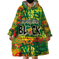 Personalized Colorful African Unapologetically Black Wearable Blanket Hoodie - Wonder Print Shop