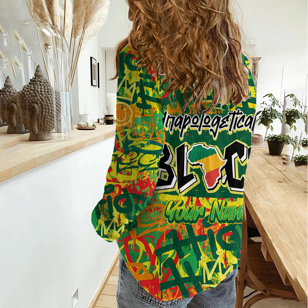 Personalized Colorful African Unapologetically Black Women Casual Shirt - Wonder Print Shop
