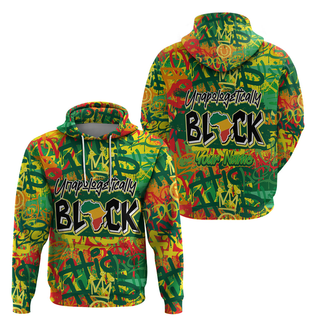Personalized Colorful African Unapologetically Black Zip Hoodie - Wonder Print Shop