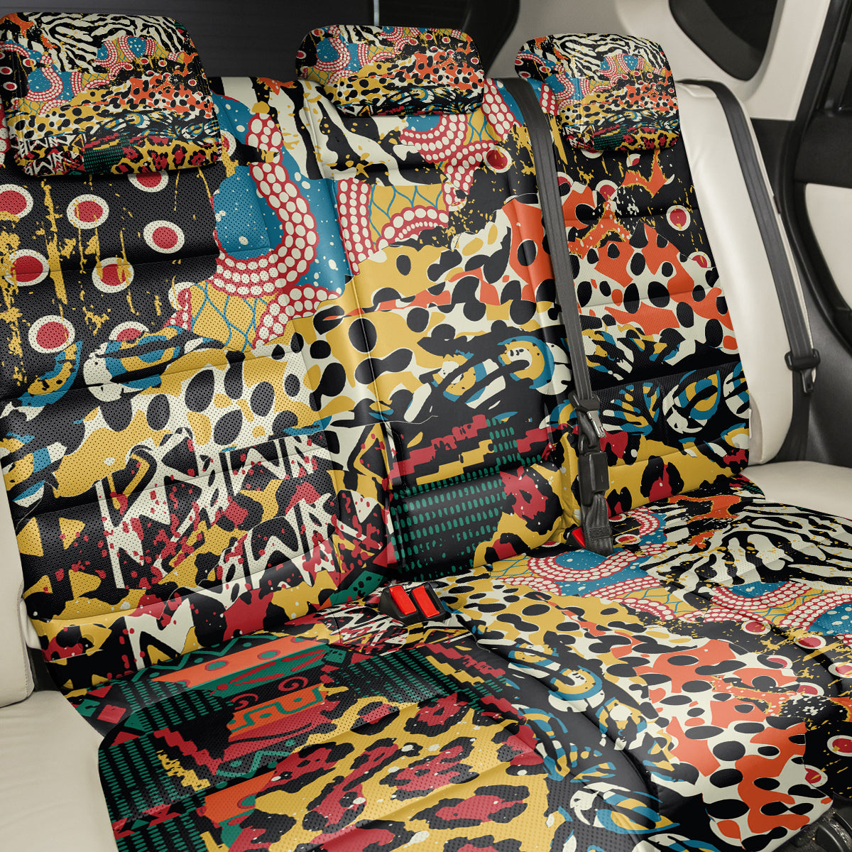 Africa Animal Pattern Back Car Seat Cover - Wonder Print Shop