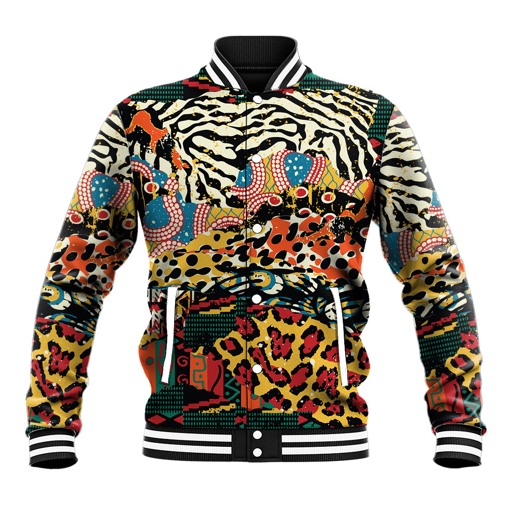 Africa Animal Pattern Baseball Jacket - Wonder Print Shop