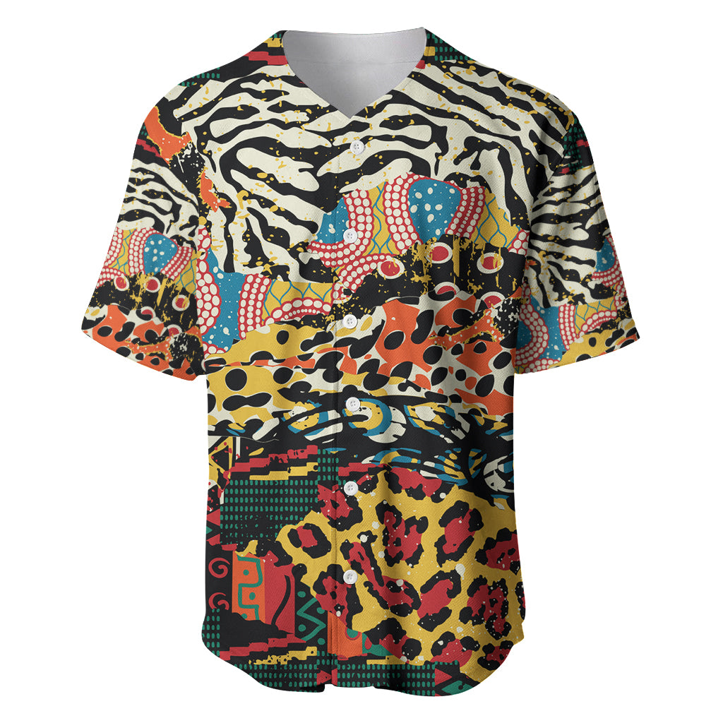 Africa Animal Pattern Baseball Jersey - Wonder Print Shop