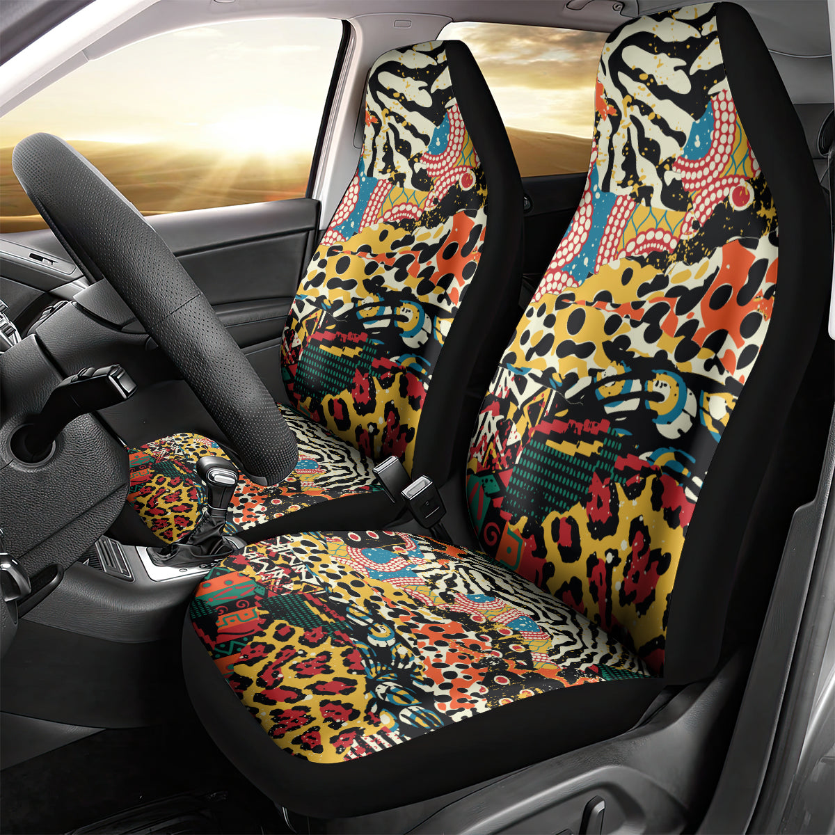 Africa Animal Pattern Car Seat Cover - Wonder Print Shop