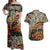 Africa Animal Pattern Couples Matching Off Shoulder Maxi Dress and Hawaiian Shirt - Wonder Print Shop