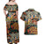 Africa Animal Pattern Couples Matching Off Shoulder Maxi Dress and Hawaiian Shirt - Wonder Print Shop