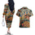 Africa Animal Pattern Couples Matching Off The Shoulder Long Sleeve Dress and Hawaiian Shirt - Wonder Print Shop